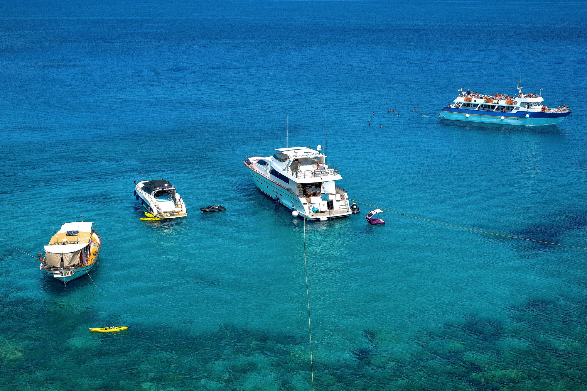 Boats in the sea of ​​Cyprus